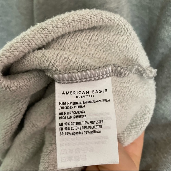 Grey American Eagle Polo Sweatshirt - Picture 6 of 6